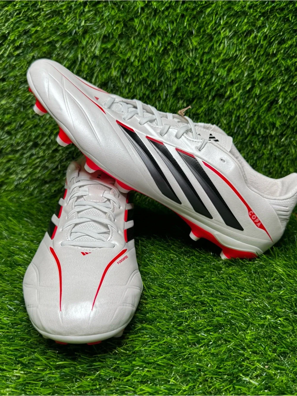 Size 12 - Mens Adidas Copa Pure IV League Firm Ground White Soccer Cleats JQ0484